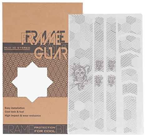 Bike Frame Tape, Thickened Fade Resistant Decorative PVC Bike Chain Guard, Esay Use Bicycle Chainstay Protector for Mountain Road Bikes(Skull snake)