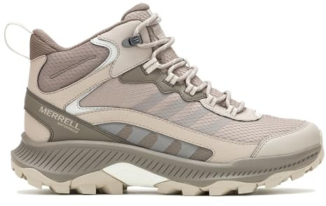 Merrell Women's Speed Strike 2 Mid Waterproof Hiking Boot, Stone, 8.5
