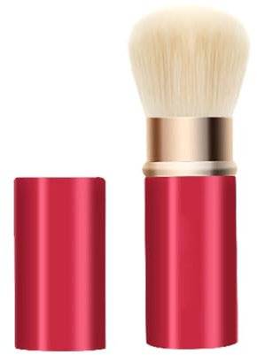 Sminkborste Infällbar foundationborste Multifunktionsputsborste med lock for Blush Highlighter Powder Foundation Lös Powder/108