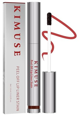 KIMUSE Peel Off Lip Liner Stain, Lip Tint Stain Peel Off Long Lasting, Waterproof, Liptint Peel Off, Highly Pigmented Color, Matte Finish Lipstick Lipstain