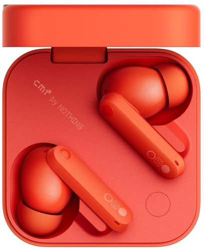 CMF by Nothing Buds Pro 2 Auriculares inalámbricos con Sonido HiFi, 50 dB Cancelación Activa de Ruido híbrida, 6 micrófonos HD y Efecto Audio Espacial, 2025 - Naranja