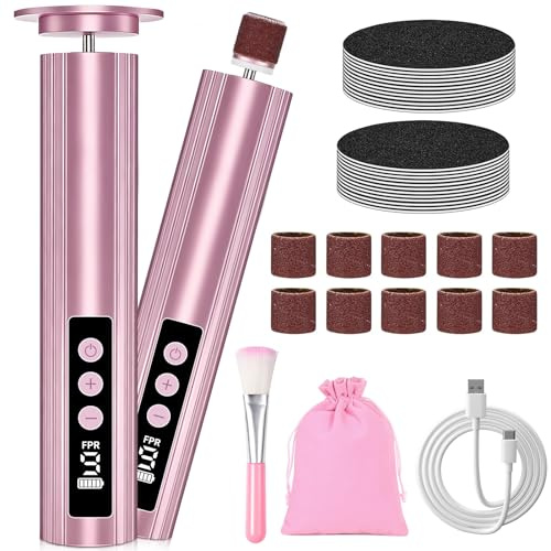 Vautvis Pedicure Elettrico Professionale Pied, 1 Pezzo Raspa Piedi Professionale Elettrico con 9 velocità, Lima per Piedi E Talloni, Rimuovi Calli Piedi Fresa Lima Talloni Cura Pulizia Calli