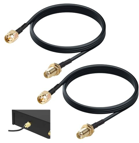 Witfoam Cavo Coassiale RG174 50 Ohm con Connettori SMA Maschio e Femmina, Lunghezza 3 m, Compatibile con Router 4G 5G LTE, Modem, Telecamere di Sicurezza, Fotocamere da Caccia, Applicazioni SDR