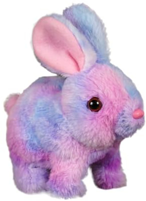 Realistic Bunny - Simulated Rabbit Doll | Plush Robotic Animal Toy With Natural Hopping Motion, Interactive Stuffed Companion For Kids Playtime, Bunny Gift For Learning Fun