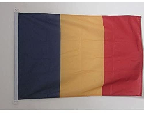 Romania Flag 2' x 3' for outdoor - Romanian flags 90 x 60 cm - Banner 2x3 ft Knitted Polyester with rings - AZ FLAG