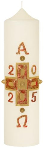 Wiedemann Osterkerzen 30 x 8 cm mit 10% Bienenwachs und aktueller Jahreszahl