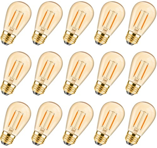 Vintage LED-glödlampa, ST45 1W ersätter 10W glödlampor, super varm vit 2200K AC 230V E27 icke-dimbar medium bas 6 Pack