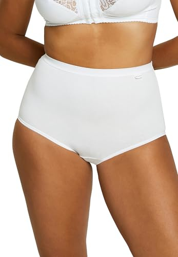 sans Complexe - Simplement Coton - Lot de 3 Culottes Taille Haute en Coton Biologique - Femme - Blanc - 44
