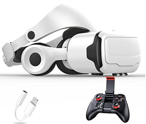 Lunette 3D VR, Casque de Réalité Virtuelle, Casque VR, Contrôleur Bluetooth Smartphone pour iPhone 13 Pro Max/13 Pro/13/12/11, pour Samsung Galaxy S21, Huawei, Xiaomi séries ( Color : B , Size : Ios )