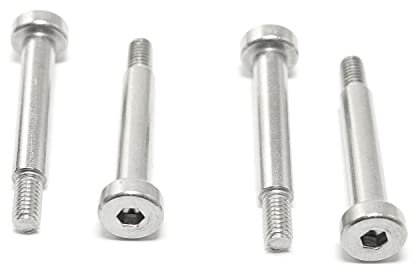 Pro Bamboo Kitchen 4pcs 304 Stainless Steel Hex Socket Shoulder Bolt M4 Thread 5mm Shoulder Dia 25mm Shoulder Length for Textile, Hydraulic, Injection Molding and Machinery Industries