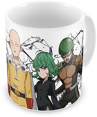 Grupo Erik: Tazza One Punch Man Heroes | Ceramica da Colazione, 350 ml, Ideale Come Manga Giapponese o Gadget Anime