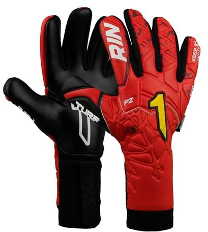 Rinat Guante de Portero Xtreme Guard Dominius Turf, Rojo/Negro, Unisex Adulto