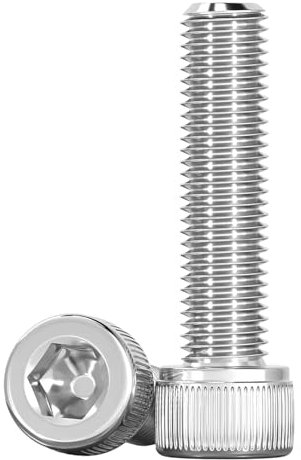 Drenky 20 Piezas Tornillos Cilíndricos con Hexágono Interior M6 X 30 mm Tornillos Cabeza Cilíndrica Acero Inoxidable A2 V2A DIN 912 / ISO 4762 Tornillos Allen Roscas Completas