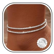 JUANKIKI Ankle Bracelets for Women Adjustable Layered Waterproof Anklet Dainty Beach Anklets for Women