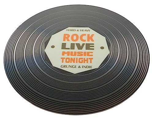 DOITOOL Decoración De Discos De Madera Retro Adorno Creativo Para Pared Disco De Vinilo y Vintage Recorte Decorativo Letreros Decorativos Para Pared Decoración De Habitación De Vinilo