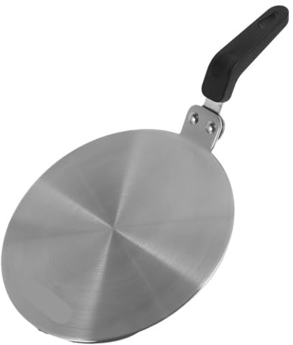 NihaoWXM Induktion Adapterplatte Wärmeverteilerplatte, Edelstahl-Induktionsadapterplatte, 13 cm/20 cm, runder Wärmeverteiler, Kochgeschirr, Pfanne, Wärmeinduktionsdiffusor(Silver 20cm)