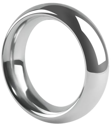 5 storlekar av premiumviktade ringar i rostfritt stål för män, metallringar för fördröjningsövningar-RDMF04 (50mm)