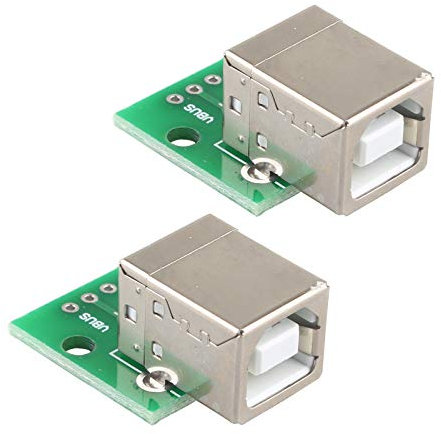 HALJIA 2PCS tipo B femmina USB a DIP 2.54 mm PCB adattatore convertitore Compatibile con Arduino EK1836