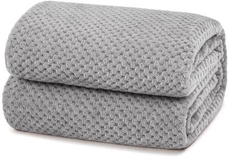 Yebeda kuscheldecke Flauschig Decke Fleecedecke 150x200 cm, Hellgrau