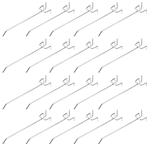 DOITOOL 50piezas Ganchos De Estante Para Paneles Perforados De Gancho Triangular Para Colgar Cocinas Baños y Dormitorios Sin Necesidad De Herramientas