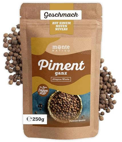Allspice Berries Monte Nativo (250g) - Pimento Seeds - Whole All spice - Gently dried and aromatic Spices ideal for Cooking and Seasoning