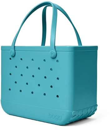 BOGG BAG Original Large Tote – 19” x 14” x 9” – Durable, Washable, Tip-proof – Beach, Pool, Boat, Work, Sports (Turquoise and Caicos)