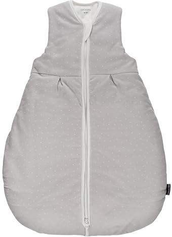 LaLoona Saco de Dormir Bebé sin Mangas | Algodón 100% | Saquitos para Recién Nacidos TOG 3.0 | Seguro para Cuna | OEKO-TEX & EN 16781 | Ideal para Invierno y Entretiempo | Topos Beige - 3-6 Meses