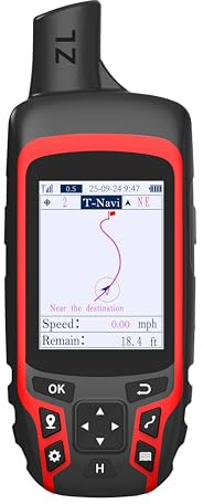 NiesahYan A6 Handheld GPS for Hiking, Rugged Waterproof GPS Navigator with 20 Hrs of Battery Life, 2 Navigation Mode, 2.4 Color Display and GPS Compass, Moon Phase Information