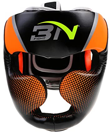 Zxpjkyu Casco da Allenamento, Casco da Boxe, Attrezzatura per Sport da Combattimento, MMA Impact, Arancia