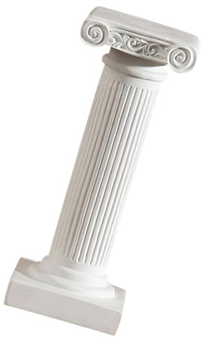 GRADENEVE Adorno de Pilar Romano Pequeño de Resina, Soporte para Plantas y Base para Vela, Columna Romana Decorativa para Jardín y Bodas, Estatua Vintage para Exteriores, 1 Unidad