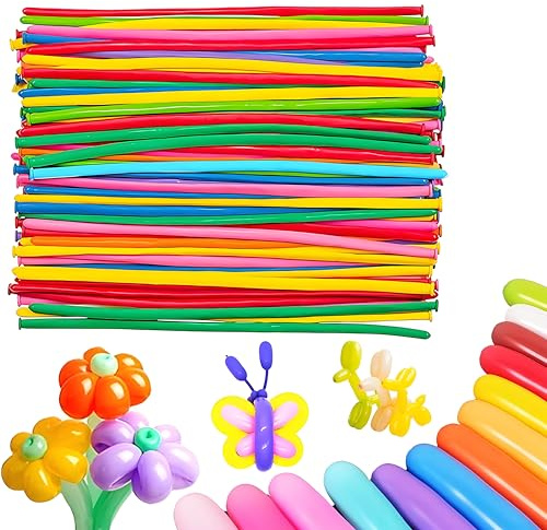 YOUYIKE 50 Pezzi Palloncini Modellabili, 100cm Lunghi Multicolore Professionali Magici Lattice DIY Animali Arcobaleno Palloncini per Feste Matrimoni Allestimento Compleanno