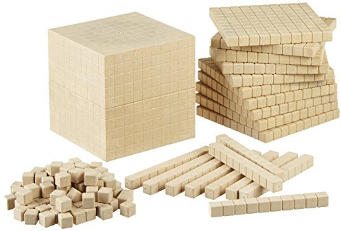 Dienes Grundsortiment Würfel 121 teilig, mathematische Dezimalwürfel im Set