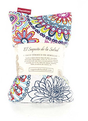 Saco Térmico de Semillas para microondas Aroma Lavanda, Azahar o Romero para aplicar Calor seco Natural con funda lavable Flores Multicolor (Romero, M (50 x 15 CM))