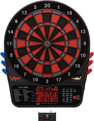 Viper 800 Electronic Soft Tip Dartboard Bundle with LaserLite Laser Throw/Toe Line Marker, Black (42-9026)