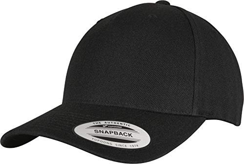 Flexfit Unisex 5789M-YP Classics 5-Panel Premium Curved Visor Snapback Cap Baseballkappe, Black, one Size