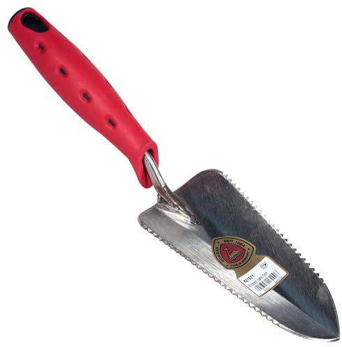 Surdefens Blumenkelle, Rot, Edelstahl, Flacher Spaten, Schaufel, Spade