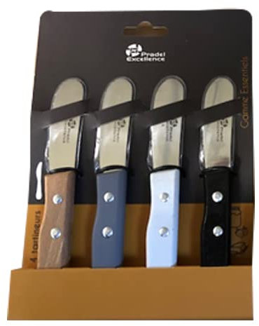 Lot 4 tartineurs manche couleur en bois Pradel PCOT001002