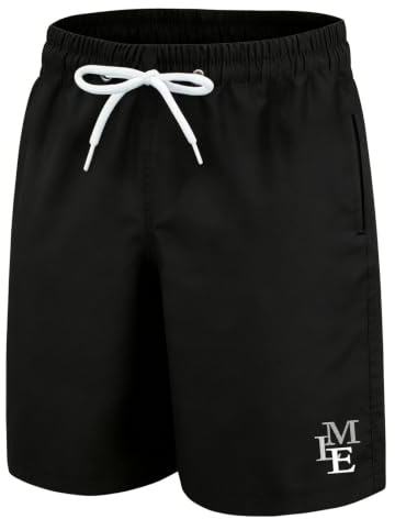MEILONGER Badbyxor för barn, pojkar, snabbtorkande badshorts, ventilerande, vattenavvisande, boardshorts med nätfoder, fickor och justerbar dragsko
