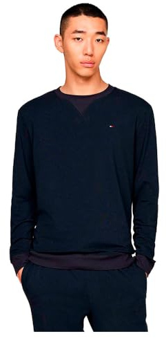 Tommy Hilfiger Uomo Felpa Track Top Senza Cappuccio, Blu (Desert Sky), M