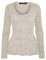 VERO MODA Damen Vmdesma Ls U-Neck Peplum Pullover Ga Boo Strickpullover, Birch/Detail:Melange, M
