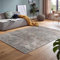 ASTRA Hochwertiger Teppich Wohnzimmer, Schlafzimmer - Kurzflor Teppich innen - praktisches Flachgewebe weich - Mordernes Design - Teppich Grau 80 x 150 cm