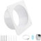 Bride de raccordement de canal Ø 150 mm Bride de tuyau droite en plastique ABS avec colliers de serrage ruban d'aluminium Bride de tuyau pour système de ventilation de chauffage et de refroidissement