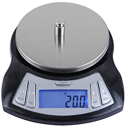 JDSHFEN Báscula de Cocina Digital minibáscula electrónica portátil de Bolsillo báscula precisa de 001 G para Hornear Alimentos balanza para cocinar té báscula para,3 kg/0,1 g