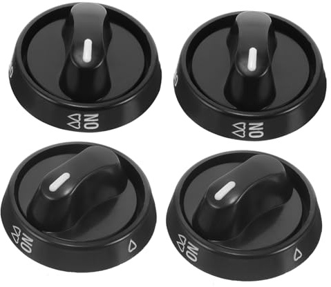 HOMSFOU 4pcs Plastic Gas Stove Control Knobs Replacement Stove Knobs for Cooking Gas Indoor Use