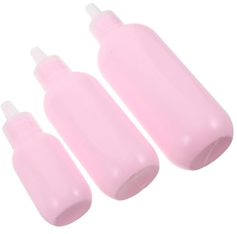 DONFAMDS Frascos Exprimibles Para Cosméticos 3 Unidades Tamaño Viaje Portátil Anti Fugas Para Uso Viajes Negocios Gimnasio Color Rosa