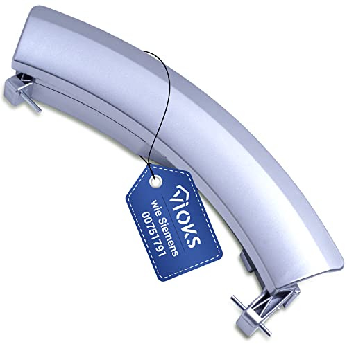 VIOKS Dörrhandtag med axelersättning för Siemеns 00751791 – handtag fönsterhandtag handtag reservhandtag tvättmaskin frontlastare IQ500 IQ700 S10 S12 S14 S16 extra klass VarioPerfect SuperSilence