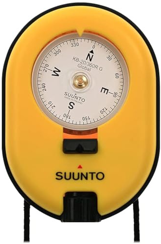 SUUNTO Unisex-Erwachsene SS020419000 KB-20/360R G Gelber Kompass, Weiß, One Size