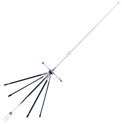 GRA‑D220R Mini Discone Antenna | 100–1600 MHz Receiver, 144/430/904/1200 MHz Transmit, 29.5 Stainless Portable Scanner Whip