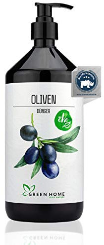 GREEN HOME LOVE NATURE® 1L Olivenbaum Dünger mit hohem Nährstoffgehalt - nachhaltiger Dünger für Olivenbaum einfach zu dosieren - Made in Germany