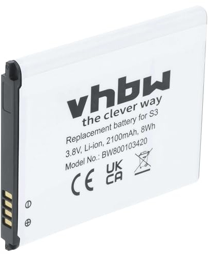 vhbw Akku Ersatz für Samsung EB-L1G6LLZ, EB-L1G6LLUC, EB-L1G6LLU, EB585158LP, EB-L1G6LVA für Handy Smartphone Telefon (2100 mAh, 3,7 V, Li-Ion)